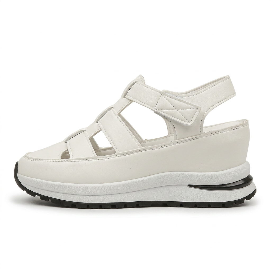 StrapLift — Plateau-sneaker met klittenbandsluiting
