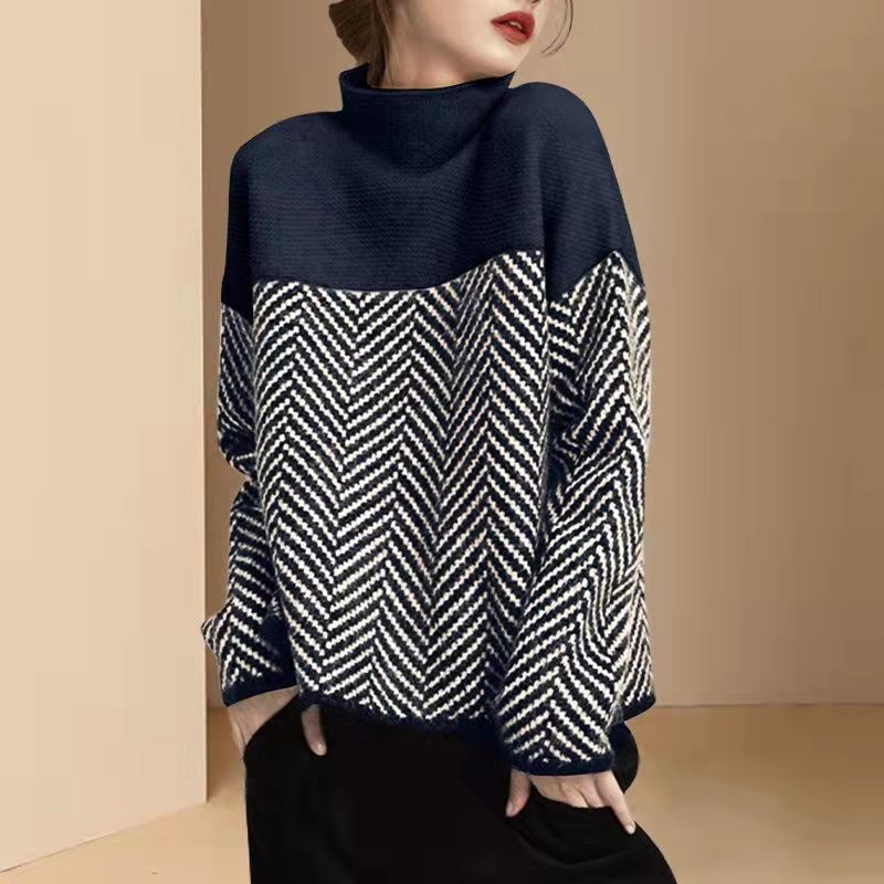 Contrasting warm sweater | QYVEN