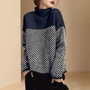 Contrasting warm sweater | QYVEN
