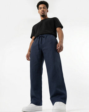 FlowEase — Wijd uitlopende broek met elastische tailleband en trekkoord