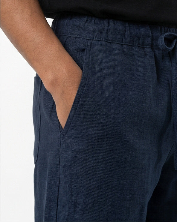 FlowEase — Wijd uitlopende broek met elastische tailleband en trekkoord