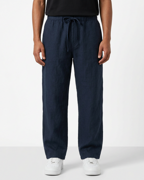 FlowEase — Wijd uitlopende broek met elastische tailleband en trekkoord