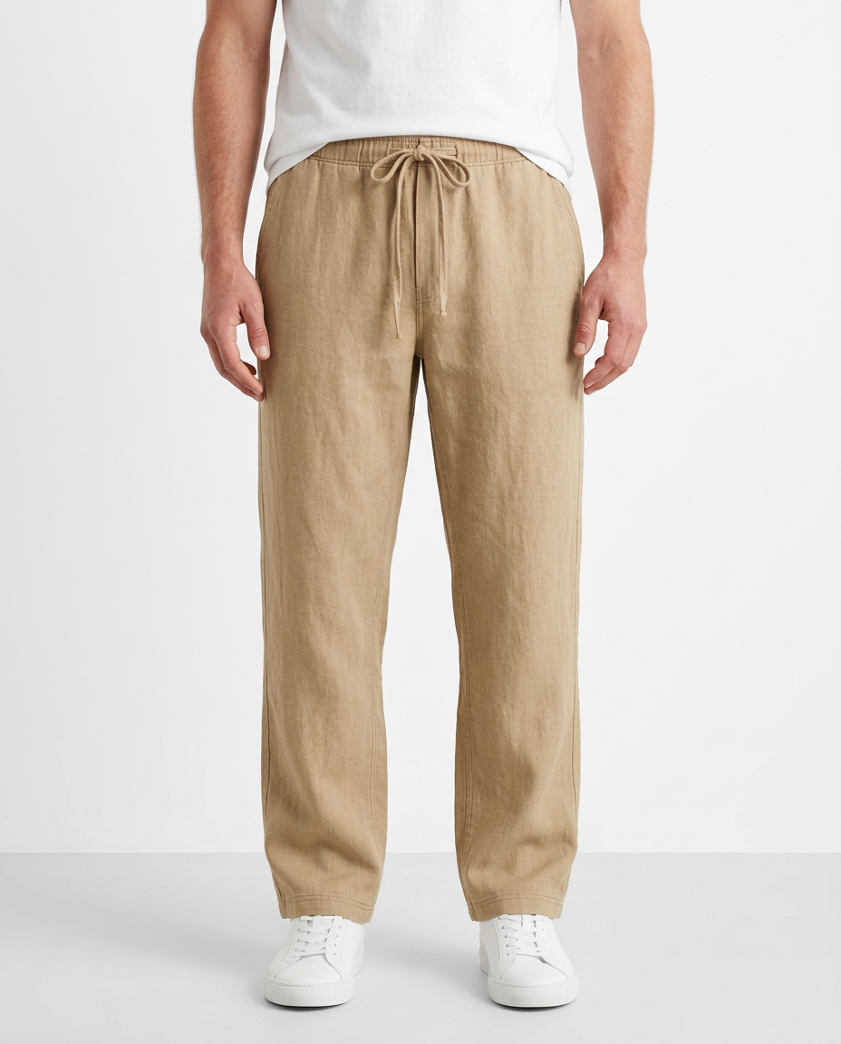 FlowEase — Wijd uitlopende broek met elastische tailleband en trekkoord