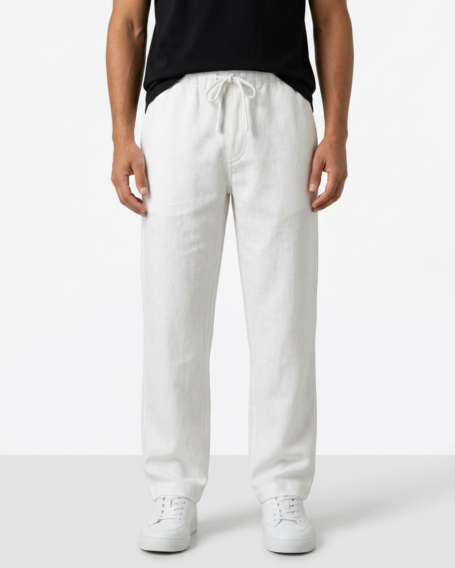 FlowEase — Wijd uitlopende broek met elastische tailleband en trekkoord
