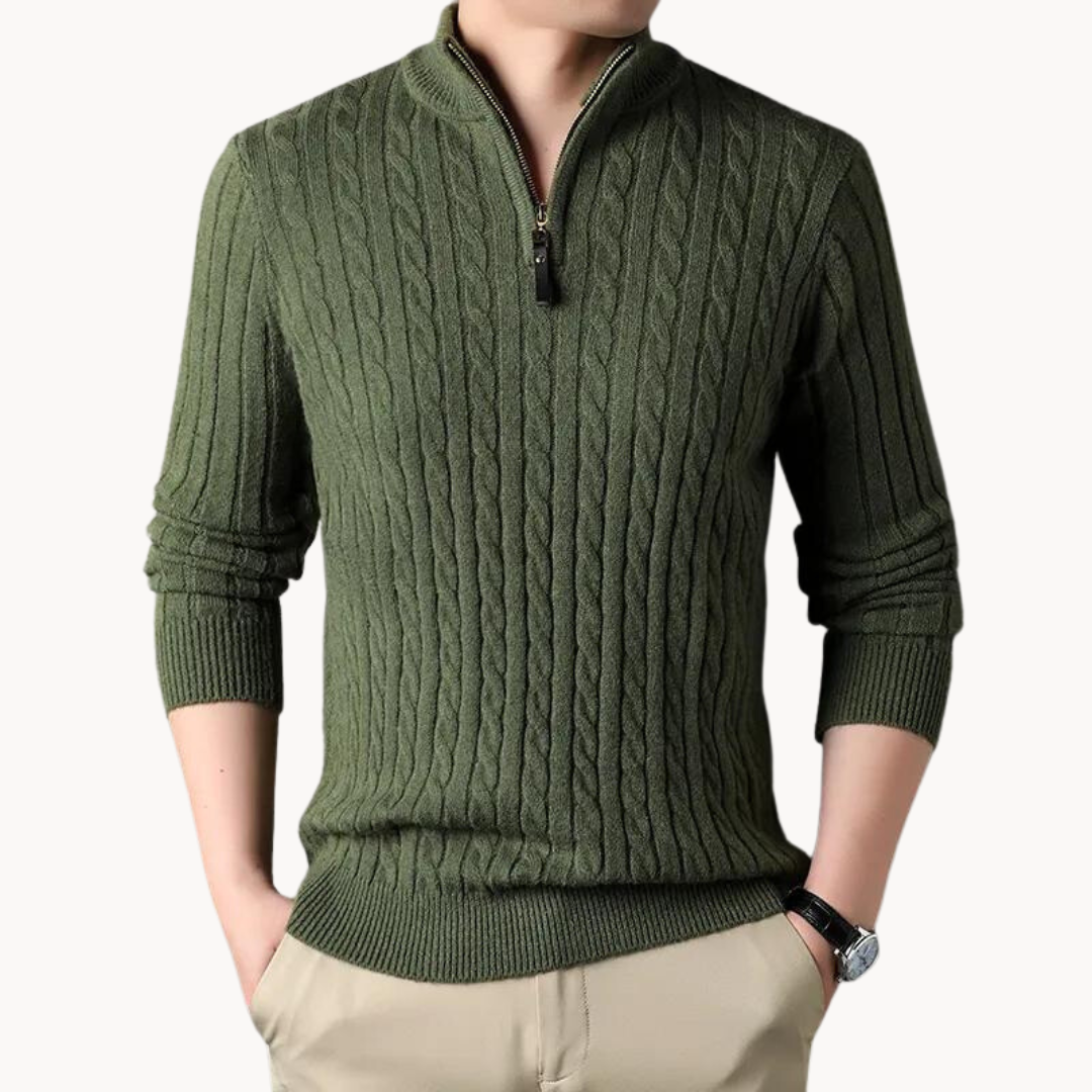 Rory zip neck sweater | QYVEN