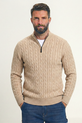Rory zip neck sweater | QYVEN