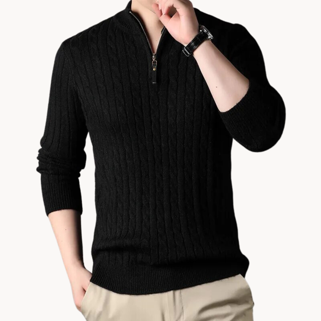 Rory zip neck sweater | QYVEN