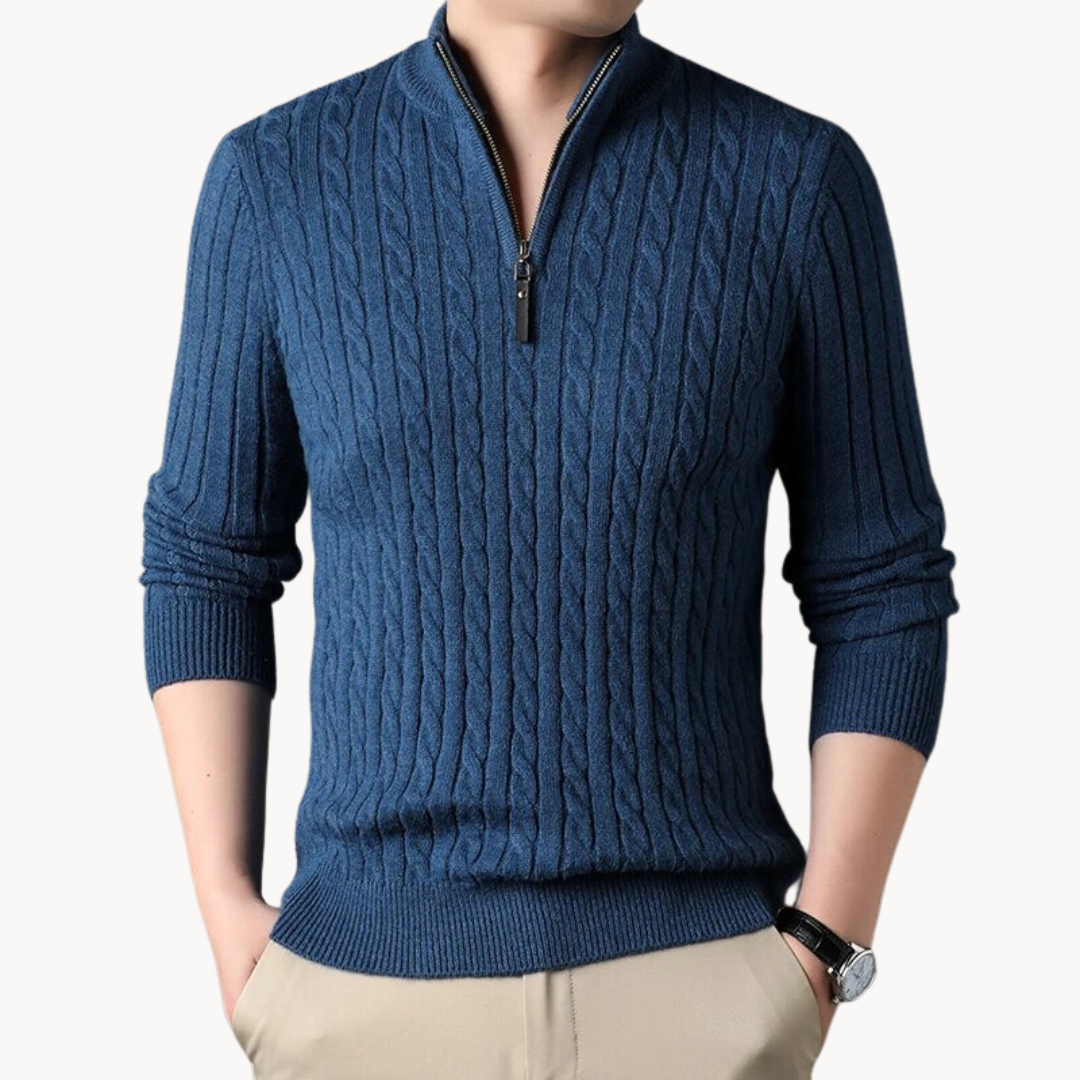 Rory zip neck sweater | QYVEN